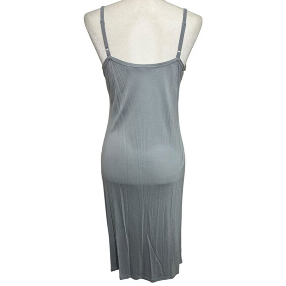 SOFT SURROUNDINGS 2-Piece Embroidered Gray Maxi‎ Dress - Size Medium - Picture 6 of 9